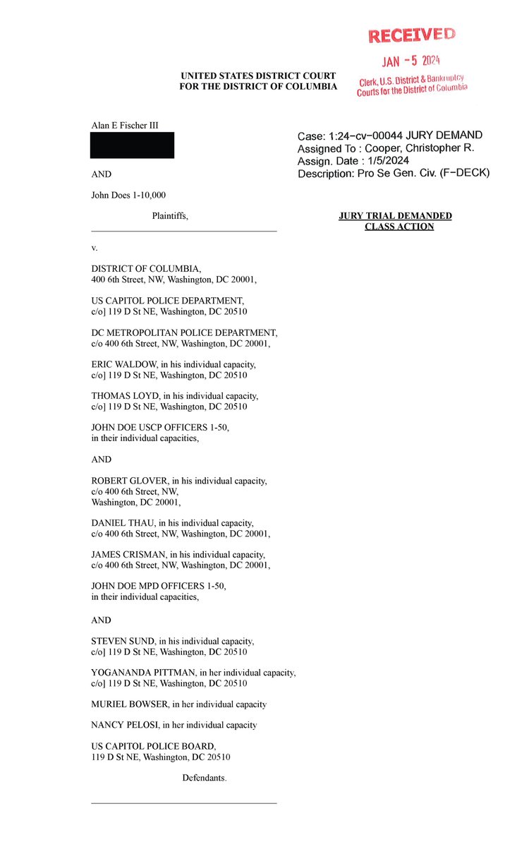 J6 West Plaza Class Action 1983 Fischer