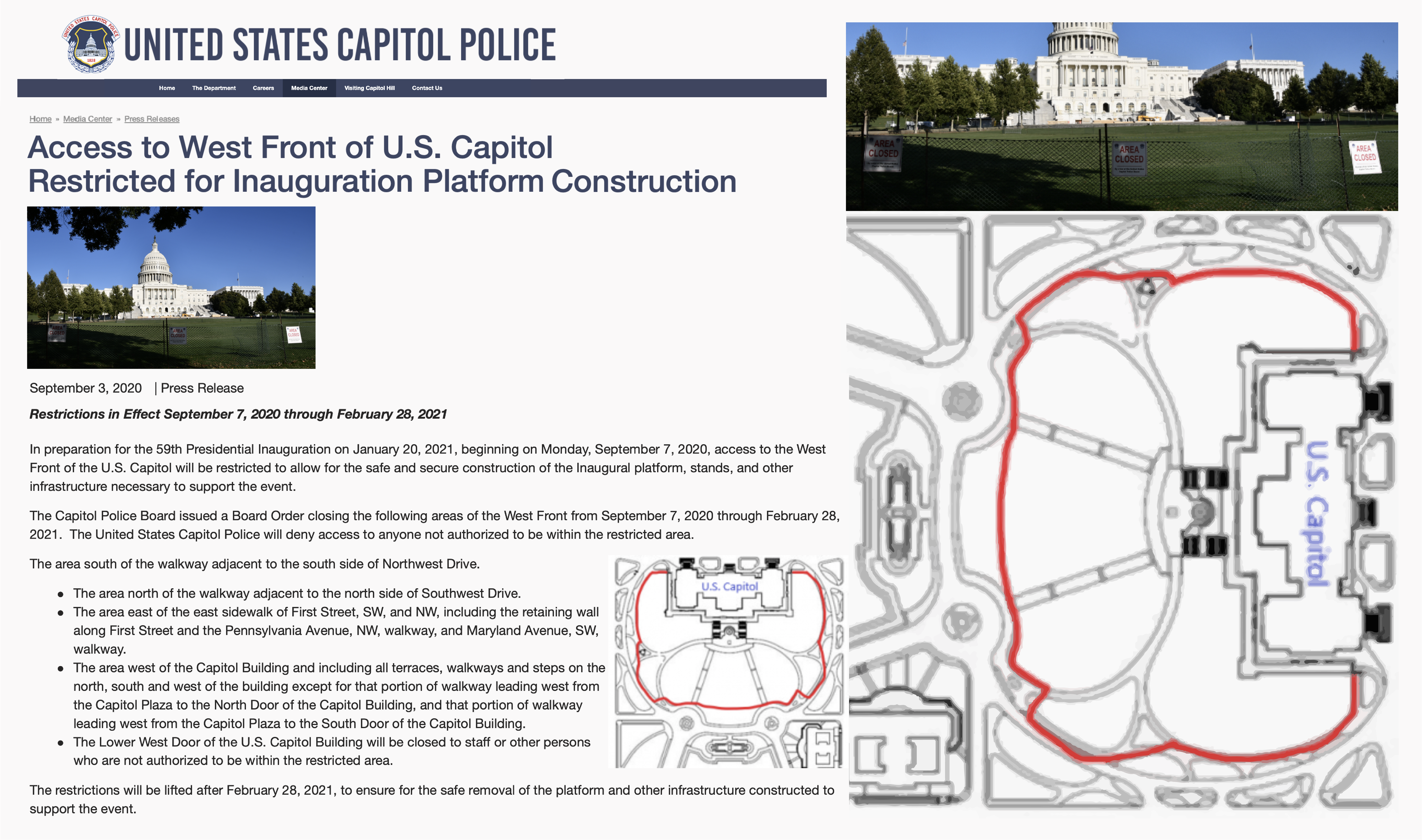 USCP CLOSURE